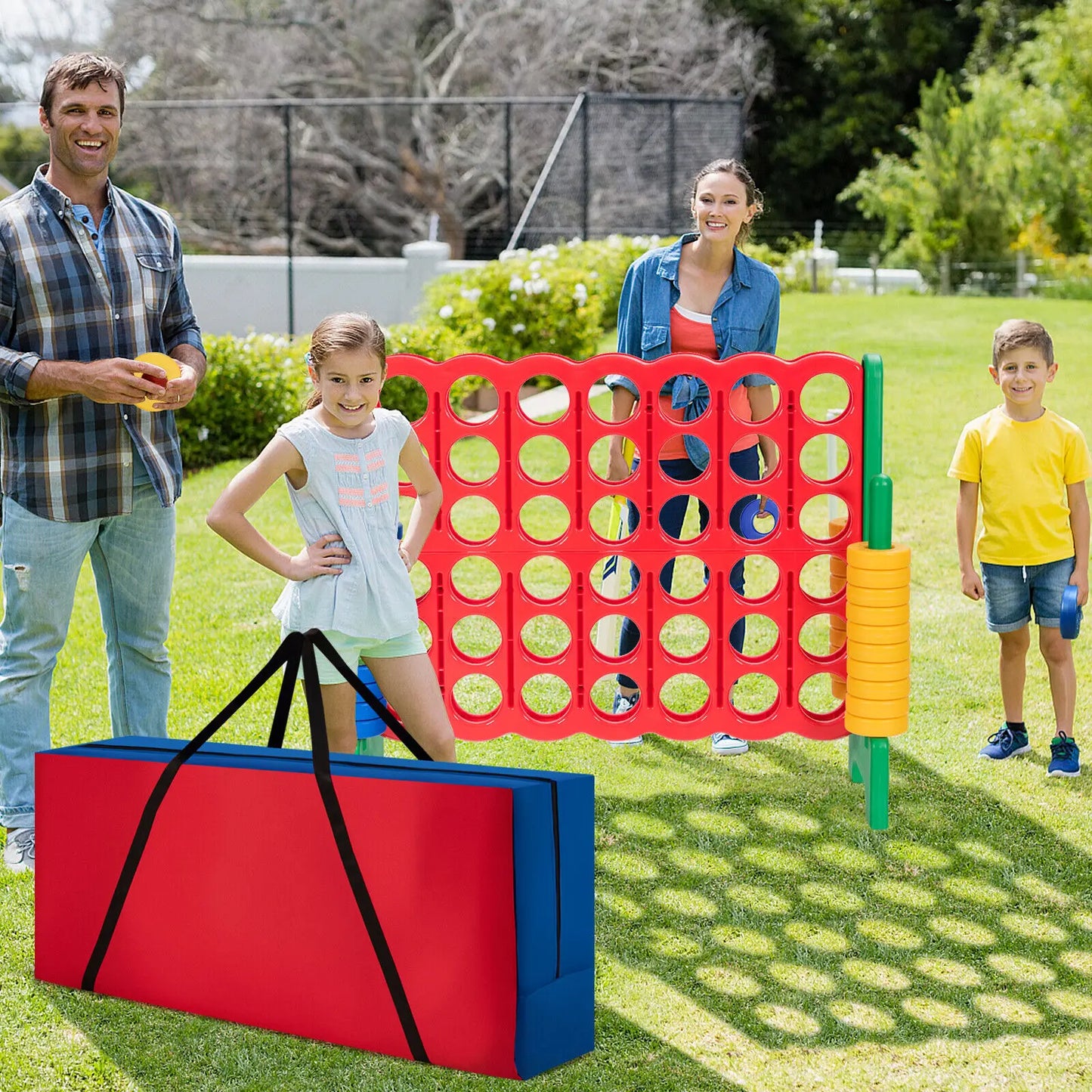 Giant 4-In-A-Row 4-to-Score Game W/Bag Indoor Outdoor