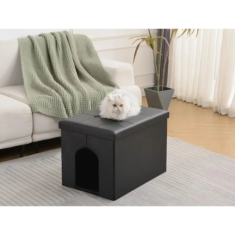 Cat Litter Box Enclosure Dog Proof Waterproof Inside/Easy Clean