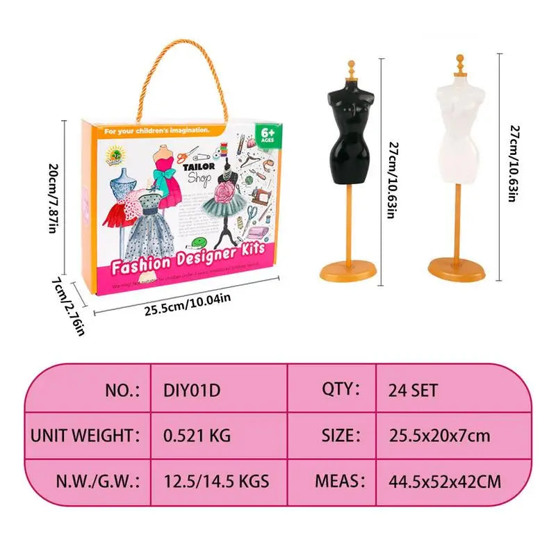 Mesh Cloth Girls Fashion Embroidery Kit Reusable