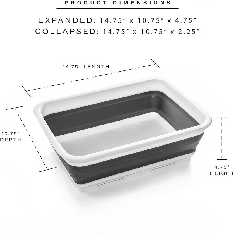 Portable Folding Dish Tub, Kitchen, Camping