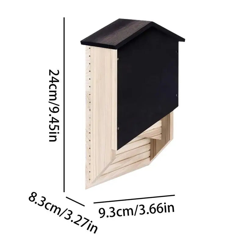 Wood Outdoor Bat Habitat House Shelter & Nest