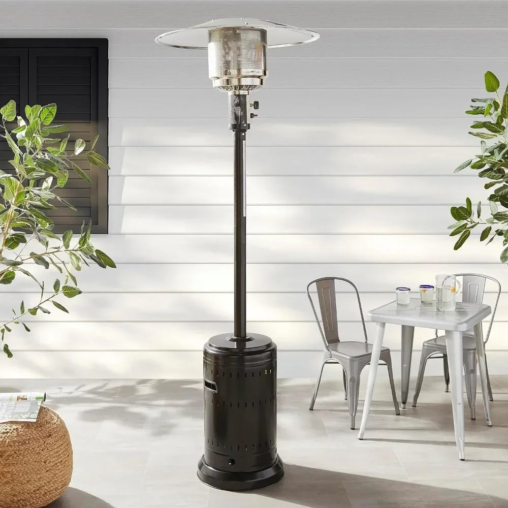 Commercial & Residential Outdoor Propane Patio Heater With Wheels Slate Gray