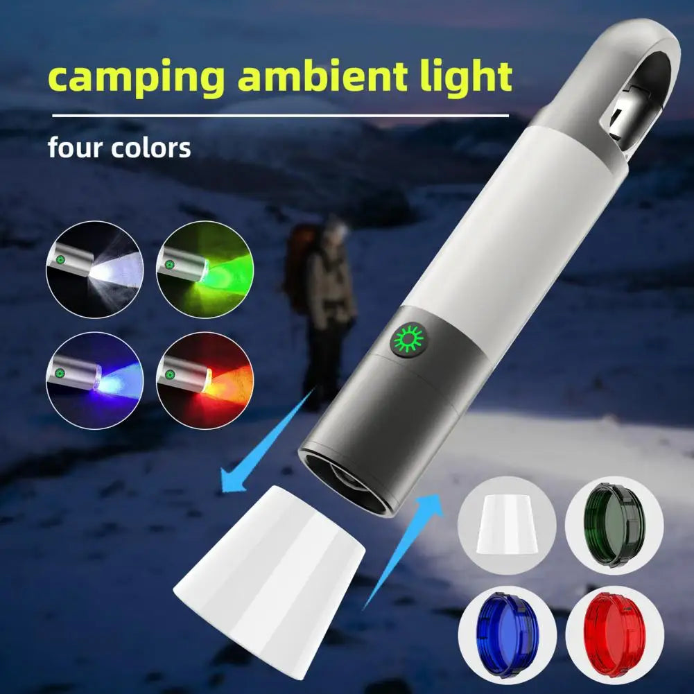 SOS Camping Flashlight Rechargeable Waterproof Multiple Modes