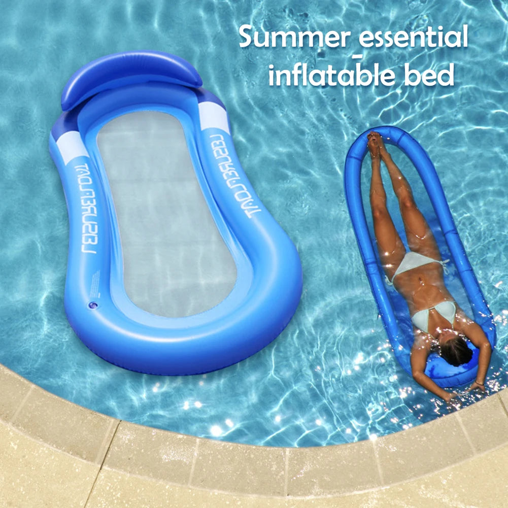 Foldable Inflatable Floating Swimming Pool Lounge Bed