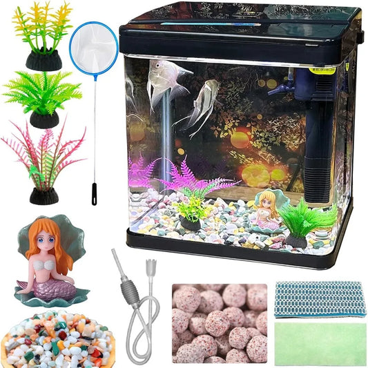 4.35 Gallon Glass Aquarium Starter Kit