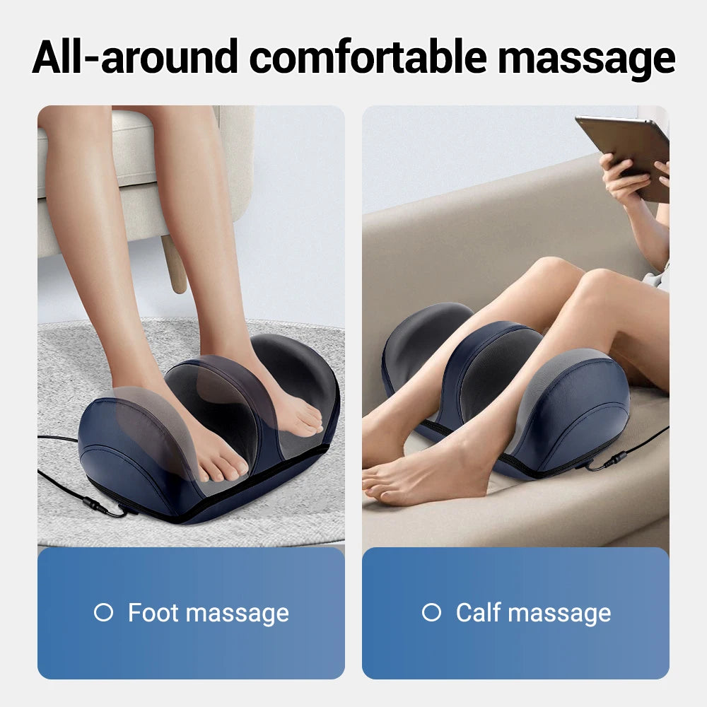 Remote Control Calf Foot Massager Kneading Pressing Hot Compress Therapy