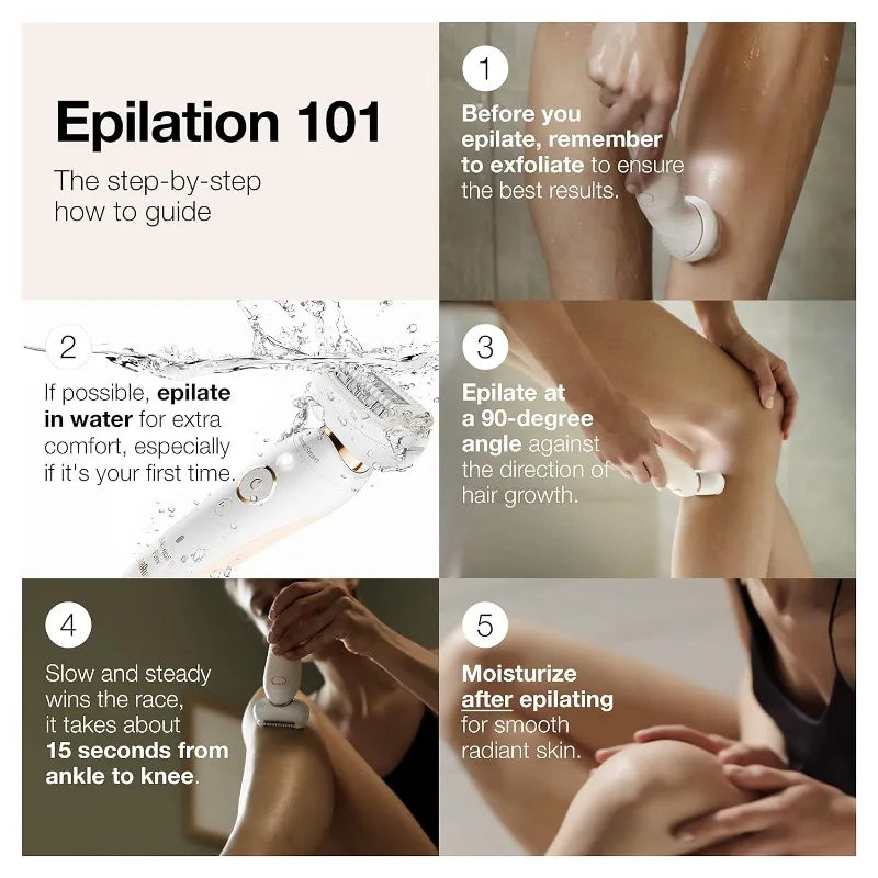 Epilator Silk-épil 9 Flex 9-300 BFacial Hair Removal for Women