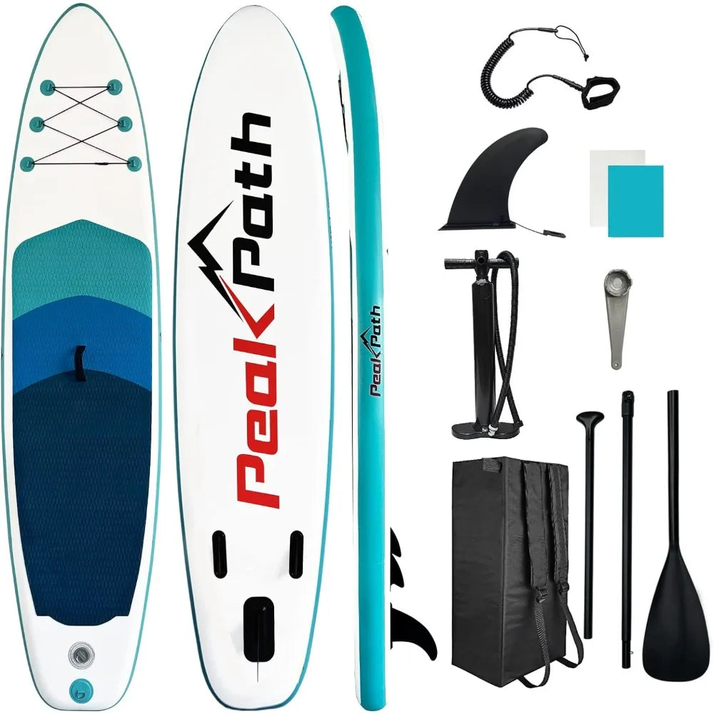 Inflatable Stand Up Paddle Board (6’’ Thick) With Bag Wakeboard Non-Slip Deck Leash Surf Control Paddle