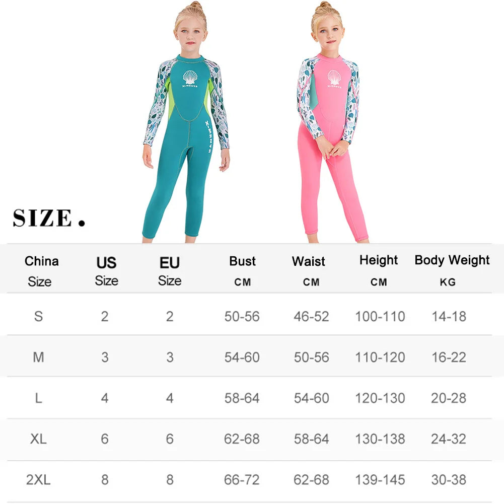 Kids 2.5MM Neoprene Surfing Diving Suit One Piece UV Protection