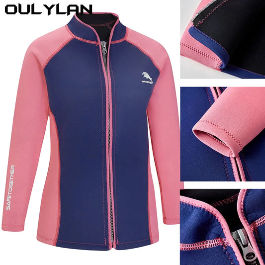 2mm Women's Split Long Sleeve Wetsuit Top