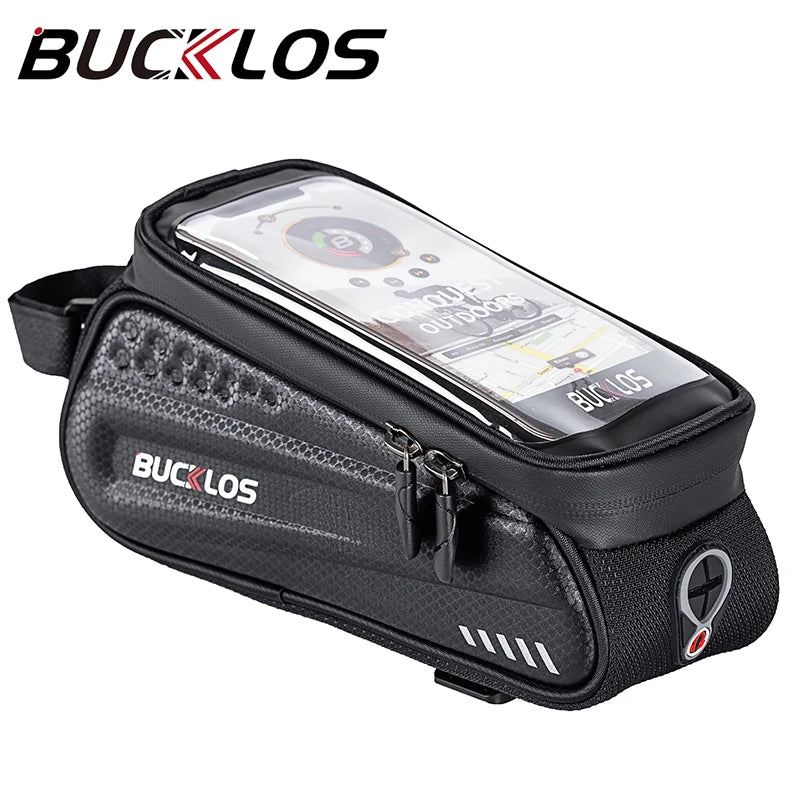 Large Capacity Waterproof Bicycle Bag  Touch Screen Hard Shell