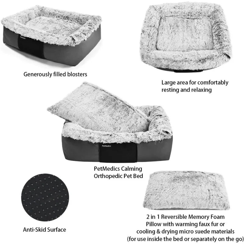 Calming Orthopedic Washable Pet Bed with Warming, Cooling Foam