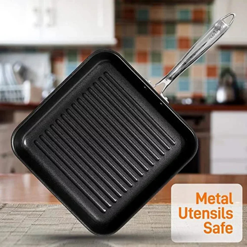 Nonstick Stove Top Hard Anodized Nonstick Grill & Griddle Pan