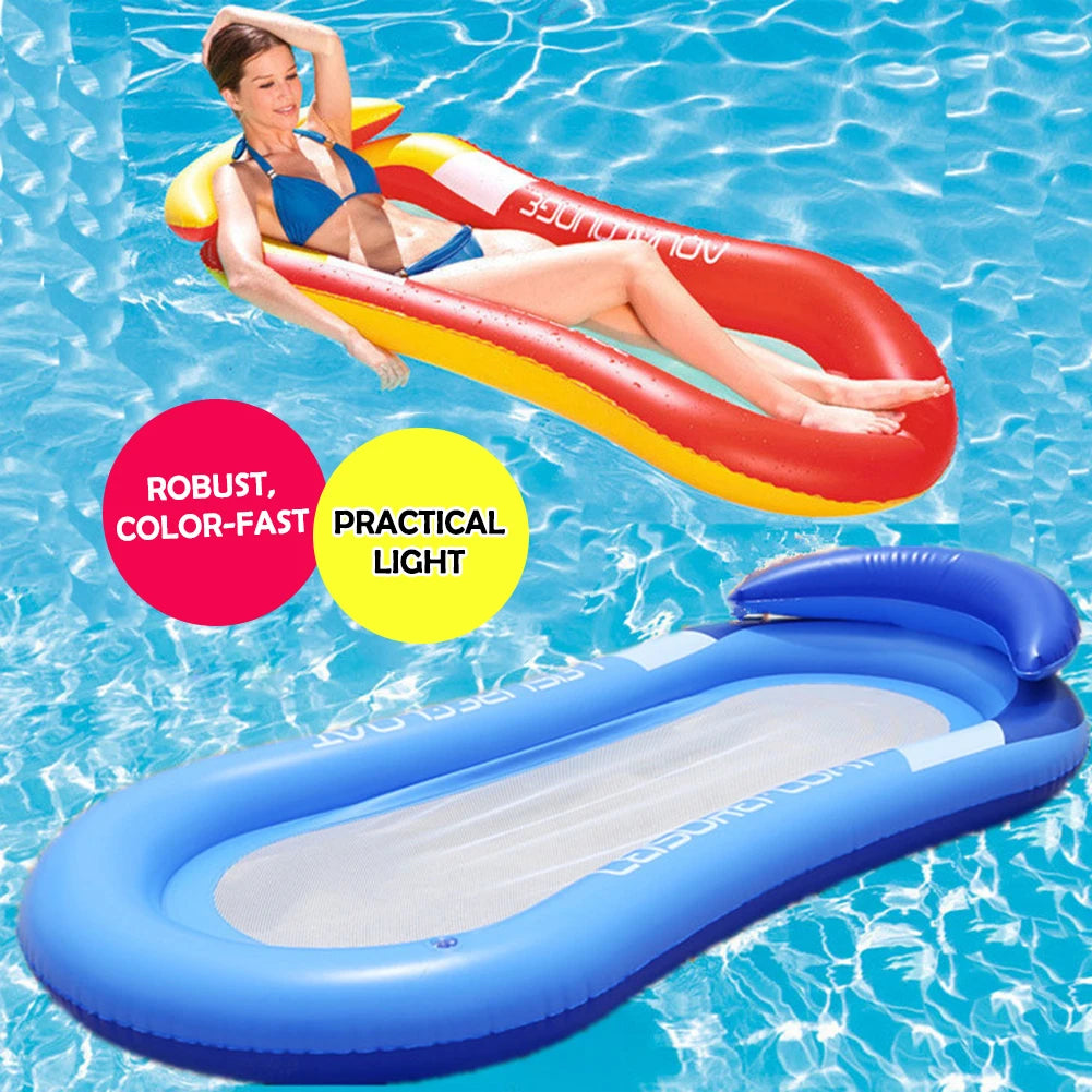 Foldable Inflatable Floating Swimming Pool Lounge Bed