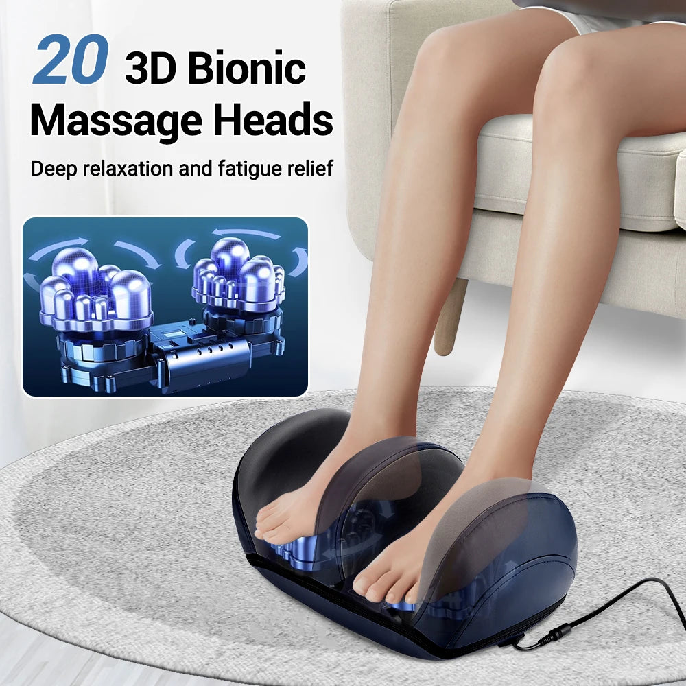 Remote Control Calf Foot Massager Kneading Pressing Hot Compress Therapy