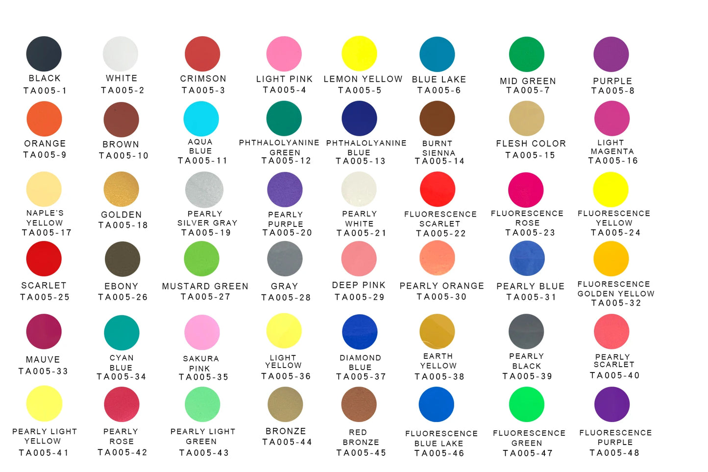 Airbrush Acrylic Paint for Nail Art Water Based 48 Colors