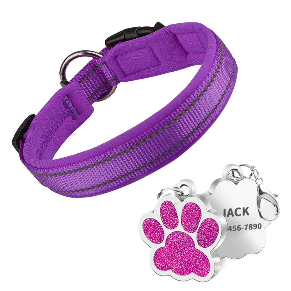 Nylon Reflective Adjustable Dog Collar