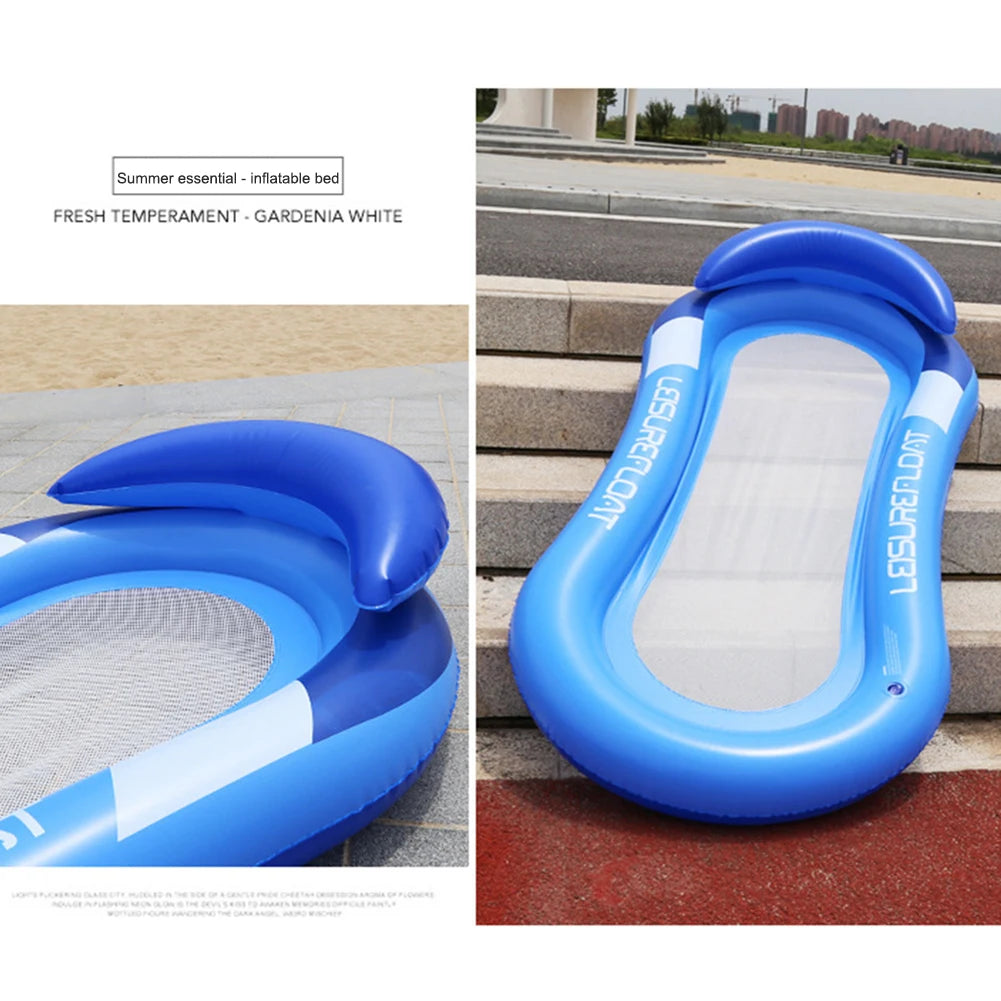 Foldable Inflatable Floating Swimming Pool Lounge Bed