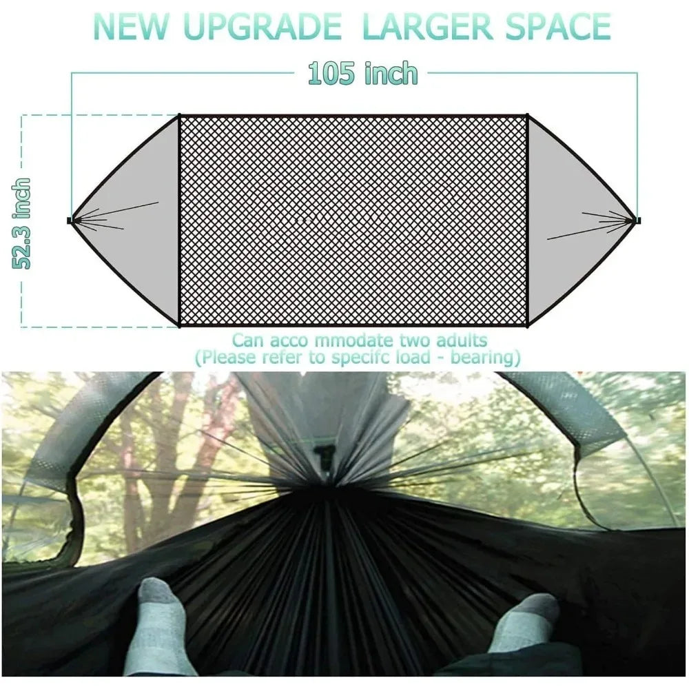 Camping Hammock with Mosquito Net and Rainfly, 2 Persons