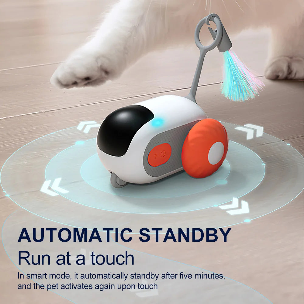 Remote Controlled Interactive Toy Car with Feather Tail