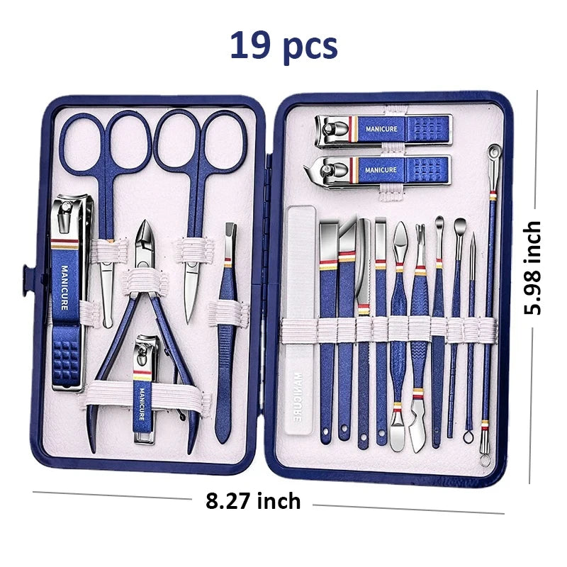 New High-quality 19pcs/set Manicure Set, Stainless Steel