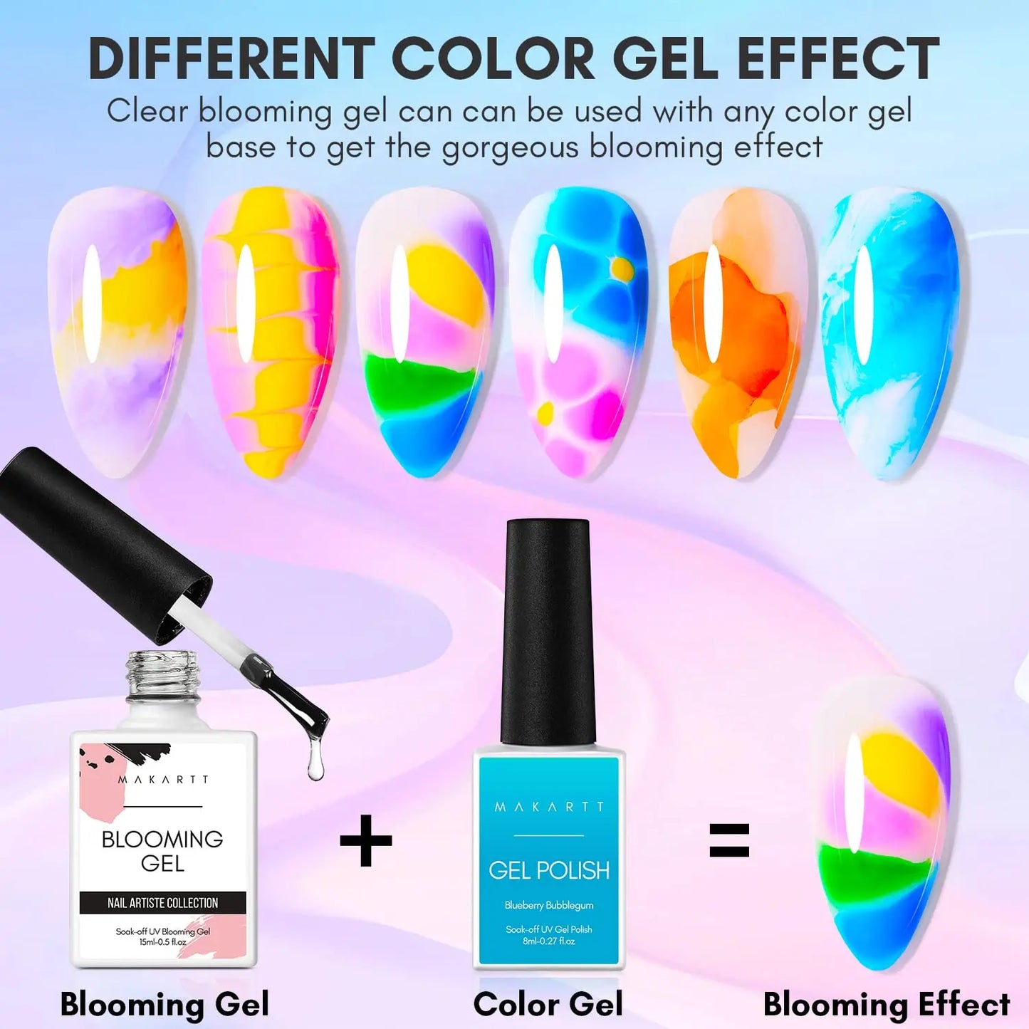 Clear Blooming Gel–15ml UV LED Soak Off Nail Art Polish